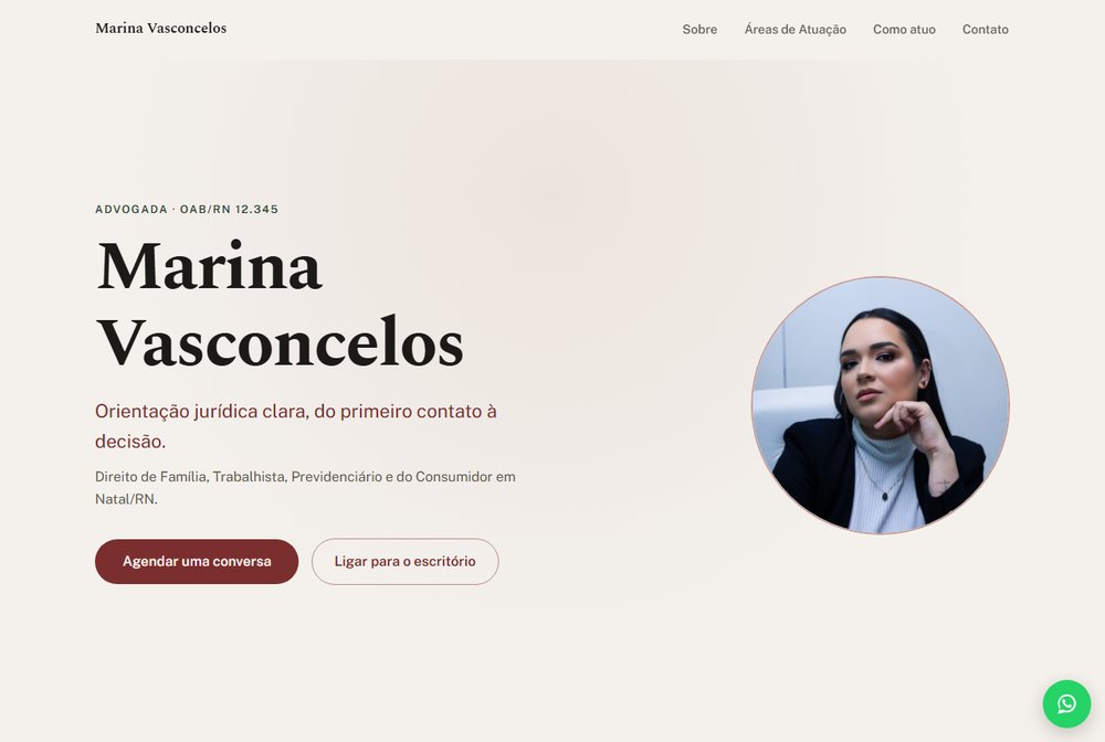 Exemplo de site para advocacia